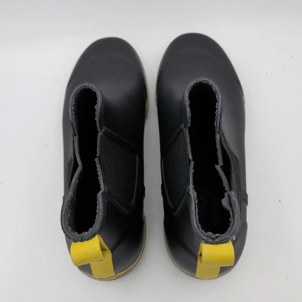 Bogs Mens Kicker Rain Chelsea II Black Yellow Waterproof Boots 73041-492 Size 11